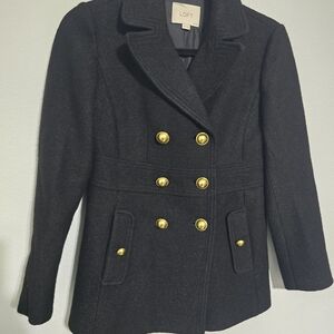 LOFT Women's Black Peacoat